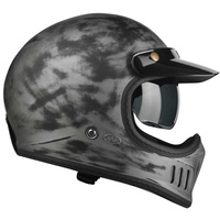 Kask Motocyklowy LAZER Cross TT Cafe racer (kol. Alu Brushed - Matowy) rozm. XS
