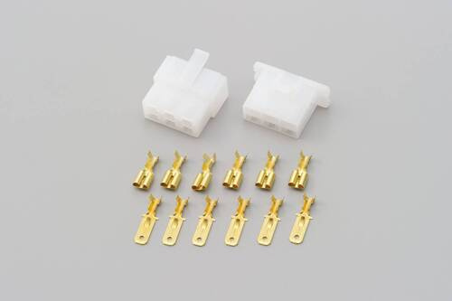 connector set, 6P, 250-type, locking type, male and female