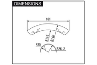 SUS HEAT SHIELD, CURVED  FOR DIA.40-60MM