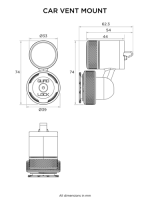 Podstawa w kratkę wentylacyjną samochodu Quad Lock®