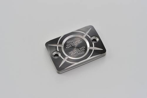 SQUARE MASTER CYLINDER TANK CAP, HONDA(B), SILVER