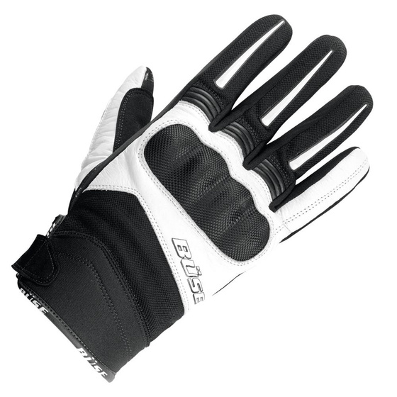 Rękawice motocyklowe BUSE Open Road Evo czarno-białe 06