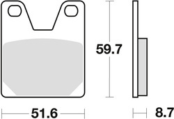 TRW LUCAS KLOCKI HAMULCOWE KH267 ORGANIC YAMAHA YZF 750 99-01 R1 98-99, TYŁ (PROMOCJA)