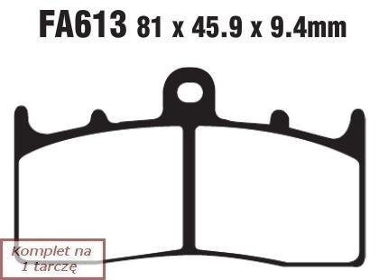 Brake pads EBC FA613HH wzmacniane (set on 1 disk)