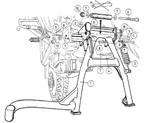 Moto Guzzi Breva V 750 ie (2003-2013)/Nevada Classic V 750 i center stand