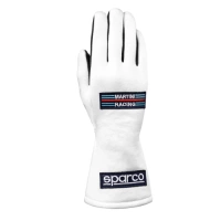 Sparco Martini Land Classic Race Kart Gloves (FIA & SFI) white