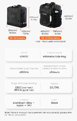 LOBOO Nadmuchiwane torby boczne 23+30L (10.4.10011.001.01)