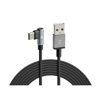 38839 Cable 90° Usb > Lightning - 200 cm – Black