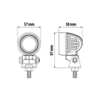 72363 Cyclops-Round, dodatkowe światło, 1 dioda LED - 9/32V, wiązka ostrości