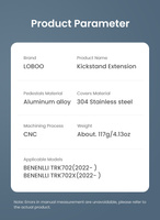 LOBOO Nakładka na stopkę boczną do BENELI TRK702 (2022-), BENELI TRK702X (2022-) (10.3.03671.001.11)