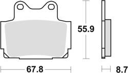 TRW LUCAS BRAKE PADS KH104 ORGANIC YAMAHA TZR 125 88-92, FZS 600 98-03, SRX 600 86-95, XJ 600 / DIVERSION 92-03, FRONT / REAR