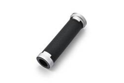 GRIP W/ALU."GGDM-BASE"7/8" BLACK&SILVER,125MM