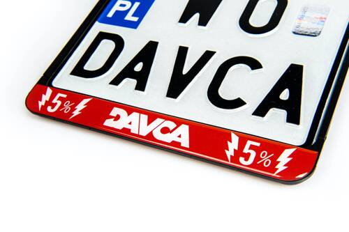 DAVCA licence plate holder