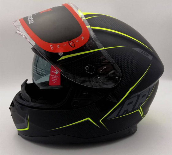 Kask Motocyklowy LAZER VERTIGO EVO Race (kol. Czarny - Żółty) rozm. 2XL