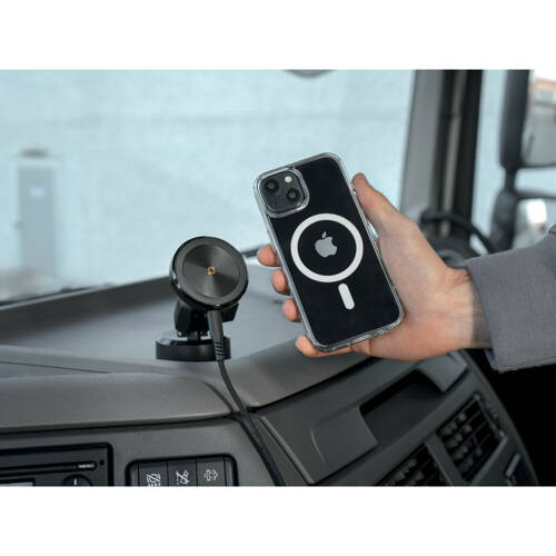 91806 Mag Wireless Orbit, Magnetic phone holder with wireless charge and adhesive suction cup