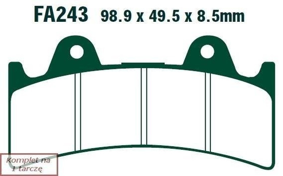 Klocki hamulcowe EBC FA243 (kpl. na 1 tarcze)