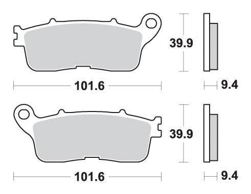 GALFER KLOCKI HAMULCOWE KH636 SPIEK METALICZNY (ZŁOTE) STREET TYŁ