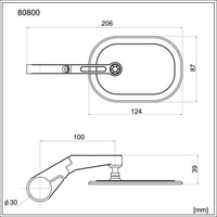 D-MIRROR-16 lusterko montowane na końcówce kierownicy