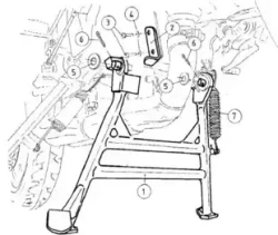 Honda CB 900 Hornet (2002-2005) center stand