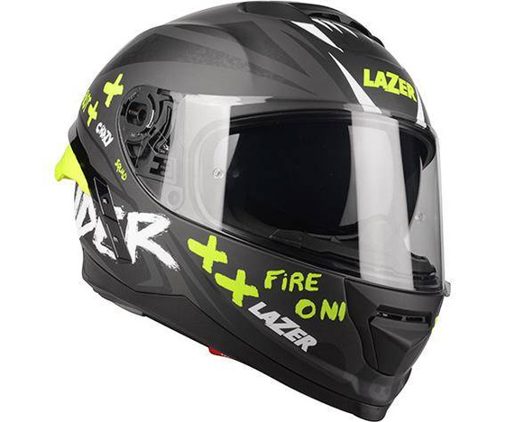 Kask Motocyklowy LAZER RAFALE SR Ride Oni (kol. Czarny - Szary - Żółty Fluo - Matowy) rozm. L