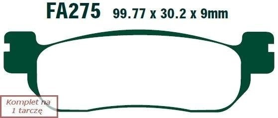Brake pads EBC FA275 (set on 1 disk)