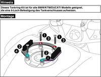 BMW R 1150 GS (2000-2004) Tank ring Lock it