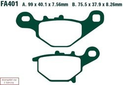 Brake pads EBC FA401TT (set on 1 disk)