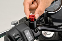 80943 Mirror hole plug bolt CNC red anodized f. M10 x P1.25 right hand side