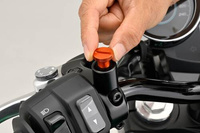 80943 Mirror hole plug bolt CNC orange anodized f. M10 x P1.25 right hand side