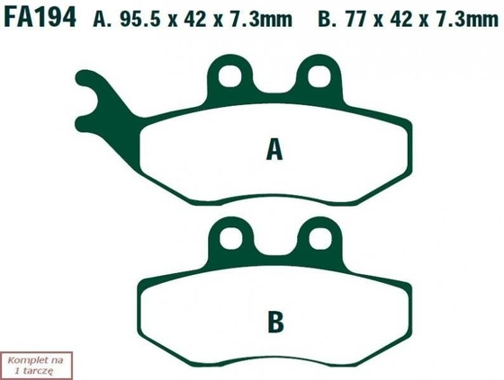 Brake pads EBC FA194HH wzmacniane (set on 1 disk)