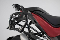 ZESTAW KUFRÓW BOCZNYCH TRAX ION I STELAŻY SW-MOTECH DUCATI MULTISTRADA 1260 (17-) BLACK 45/45 L