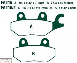 Brake pads EBC FA215HH wzmacniane (set on 1 disk)