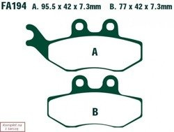 Brake pads EBC FA194 (set on 1 disk)