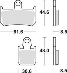 TRW LUCAS BRAKE PADS KH442/4 SINTER STREET YAMAHA R1 06-14, MT-01 05-12, XV 1700 09-16, FRONT