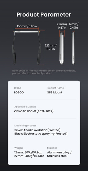LOBOO Zestaw montażowy GPS CFMOTO 800MT (2023-) (10.3.09602.002.01)
