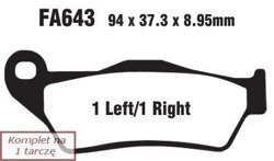 Brake pads EBC FA643V V-PAD (set on 1 disk)