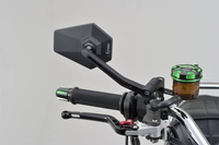 D-MIRROR-4 HEXAGON/ROD ALUMINUM BLACK 1PC E-MARKED