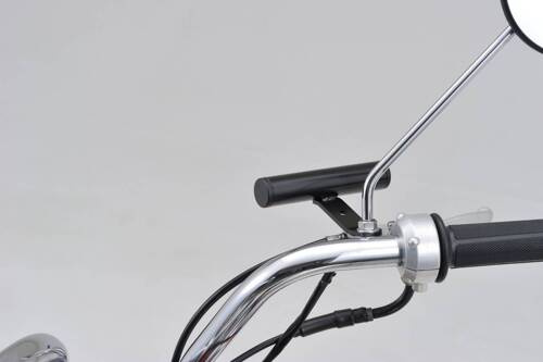 78031 MOUNT BAR 100MM Ø22.2MM BLACK MIRROR CLAMP MOUNT TYPE