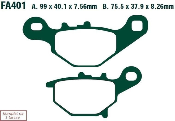 Brake pads EBC FA401TT (set on 1 disk)