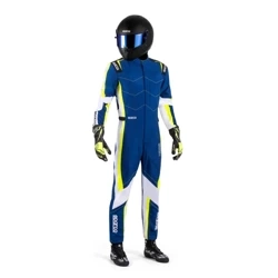 Sparco Kerb Kart Karting Auto Racing Suit blue yellow