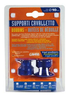 90340 Bobbins kit for forked stands - 10 mm – Blue