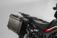 ZESTAW KUFRÓW BOCZNYCH TRAX ION I STELAŻY SW-MOTECH CRF1000L AFRICA TWIN (15-17), BLACK 45/37L