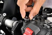 80943 Mirror hole plug bolt CNC gun metal anodized f. M10 x P1.25 left hand side