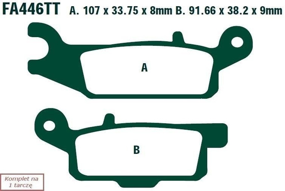 Brake pads EBC FA446TT (set on 1 disk)