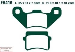 Brake pads EBC FA416TT (set on 1 disk)