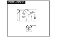 SUS HEAT SHIELD, BENT  FOR DIA.40-60MM