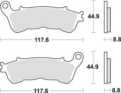 TRW LUCAS BRAKE PADS KH388 SINTER STREET HONDA CBF 500 04-08, CBF 600 04-15, NT 700 V 06-13, XL 700 V 08-13, XL 1000 V 04-13, SUZUKI BURGMAN 125 07-13, FRONT (PROMOTION)