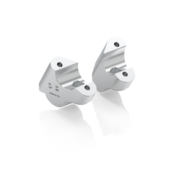 Raised and swept-back risers