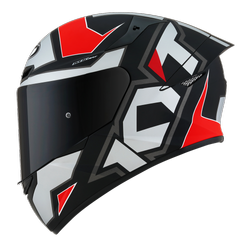 Kask Motocyklowy KYT TT-COURSE ELECTRON matowy szary/czerwony - XL