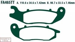Brake pads EBC FA465R (set on 1 disk)